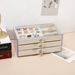 Three Layers Plastic Jewelry Box Jewelry Storage Box Jewelry Display Ring Earrings Necklace Acrylic Organizer Jewlery Holder_maomaolike.com