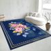 Living Room Rug Large Size Gorgeous Gold Frame Design Bedroom Rug Plush Thickened Machine Washable Thickened Underlay Interior Decorative Rug_maomaolike.com