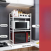 Kitchen Thickened Extendable Microwave Rice Cooker Oven Household Double-layer Carbon Steel Storage Rack_maomaolike.com