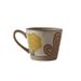 Roughware Coffee Mug Vintage Ceramic Handmade Painted Oatmeal Breakfast Cup_maomaolike.com