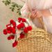 Bamboo Pattern Rose Bouquet Blanket, Cozy Nap Air-conditioned Rooms, Velvet For Girlfriend, Skin-friendly Blanket_maomaolike.com