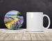 Lavender In Watercolor Large Sandstone Coasters Pack Of 4 Absorbent Round Coasters Decor Gifts For Men Or Women, 4 In, Multicolor_maomaolike.com