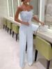 Spring and Summer European and American Feather Tube Top Sexy Fashion Jumpsuit_maomaolike.com