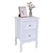 Night Stand Nightstands Large Size White Country Style Two-Tier Night Stand Nightstands_maomaolike.com