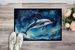 Dolphin In A Starry Sea Doormat Front Door Mat Indoor Outdoor Rugs For Entryway, Non Slip Washable Low Pile, 24H X 36W_maomaolike.com