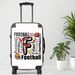 Football Luggage, 20/24/28 Inch Luggage, Carry-On, Custom Luggage, Luggage Set, Suitcase, Travel, Vacation, Cabin Suitcase, Custom Suitcase, Personalized Luggage_maomaolike.com