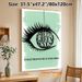Pretty Green Eyes Painting Poster, Minimalist Retro Black Eye & Disco Ball Text Art Poster, Stylish Artistic Decor Ideal For Bedroom, Living Room Or_maomaolike.com