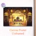 Islamic Mosque & Desert Camel Caravan Painting Poster, Warm-hued Traditional Oriental Scenery Poster, Serene Cultural Decor Ideal For Living Room_maomaolike.com