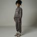 Women's Clothing fashion autumn and winter style zipper half open collar long sleeve jacket sweatpants two-piece suit_maomaolike.com