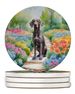 Weimaraner Spring Path Large Sandstone Coasters Pack Of 4 Absorbent Round Coasters Decor Gifts For Men Or Women, 4 In, Multicolor_maomaolike.com