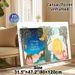 Forest Day & Night Painting Poster, Soft Whimsical Woodland Scene Poster, Serene Decorative Artwork With Forest Animals And Text, Suitable For Living_maomaolike.com