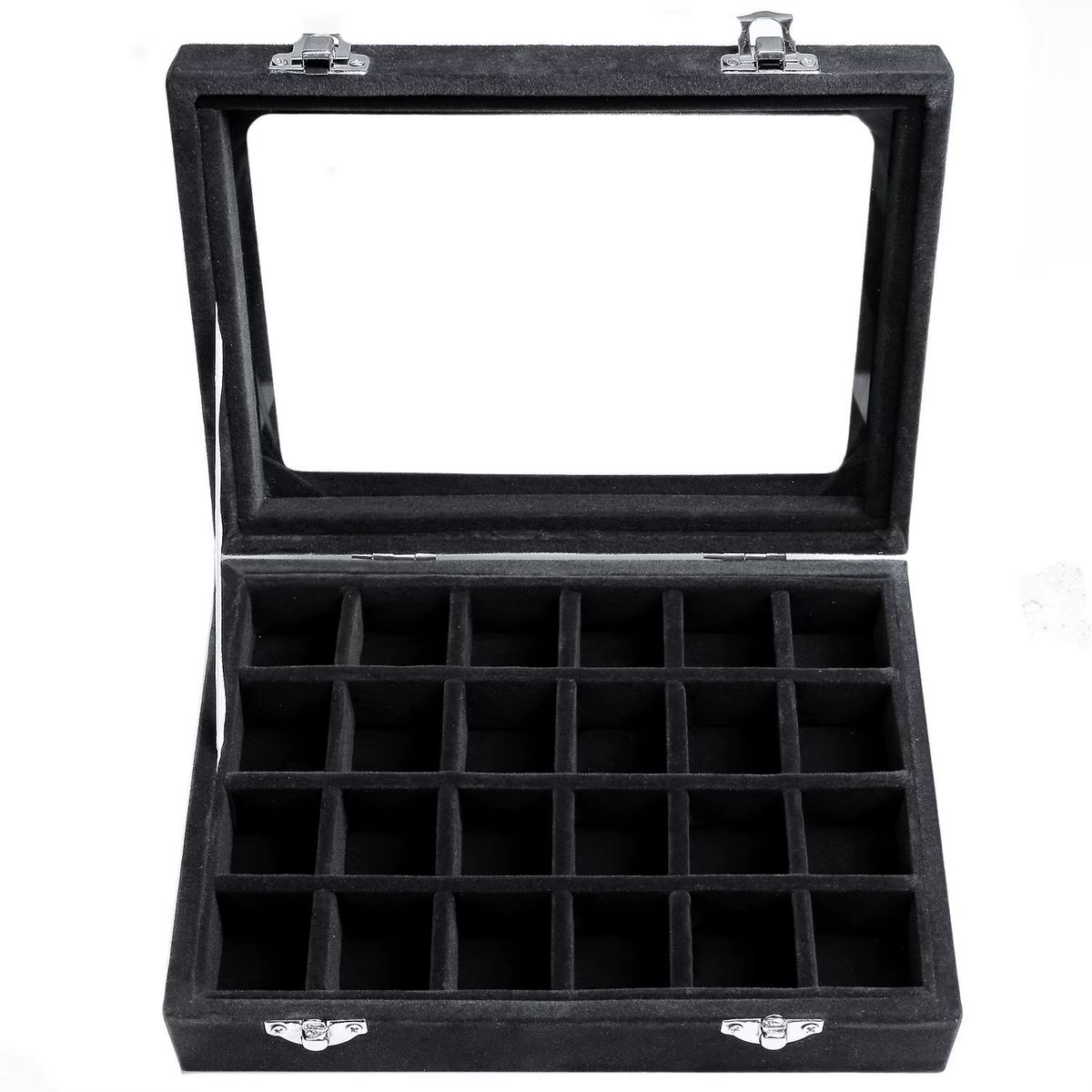 Jewelry Storage Box Earring Ring Necklace Jewelry Display Box Jewelry Classification Dustproof Transparent Flip Lid Jewelry Box_maomaolike.com