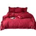 French Romantic 100-Count Long-Staple Cotton Four-Piece Set Jacquard Bright Red Wedding Duvet Cover Bed Sheet Bedding_maomaolike.com