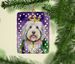 Old English Sheepdog King Of Mardi Gras Porcelain Ornament Christmas Tree Hanging Decorations For Home Christmas Holiday, Rectangle, Gift, Multicolor_maomaolike.com