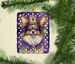 Papillon King Of Mardi Gras Porcelain Ornament Christmas Tree Hanging Decorations For Home Christmas Holiday, Rectangle, Gift, Multicolor_maomaolike.com