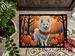 American Eskimo Fall Doormat Front Door Mat Indoor Outdoor Rugs For Entryway, Non Slip Washable Low Pile, 24H X 36W_maomaolike.com