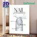 Nail Anatomy Painting Poster, Sleek Clear Nail Structure Diagram Poster, Informative Nail Anatomy Guide Ideal For Nail Salon, Beauty Studio_maomaolike.com