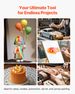 Airbrush Kit, 1/6 HP, Air Brush Kit With Air Compressor And Tank, 1 Dual-Action Professional Airbrush With 1 Tip, Hose, Acrylic Paint, 2 Fans, For Cake Decorating, Model Painting, Nail Art_maomaolike.com
