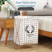 Home Storage Box Steel Hamper Folding Dirty Laundry Basket Iron Frame_maomaolike.com