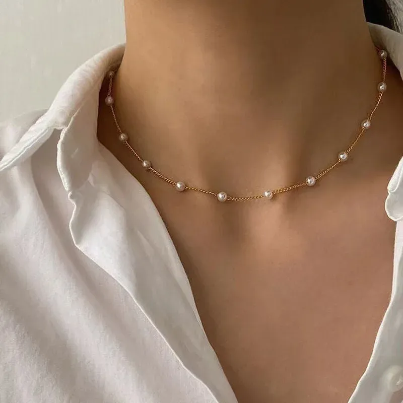 Retro Golden-Toned Sun Pendant Necklace For Women Elegant Turquoise Beads Chain Choker Neck Statement Party Vintage_maomaolike.com