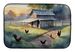 Chicken Coop At Dawn Dish Drying Mat Absorbent Dish Drying Mat Pad For Kitchen Counter Dish Drainer Mat For Countertop, 14 X 21", Multicolor_maomaolike.com