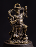 Antique Yunnan Old Bronze Heavenly Kings Pure Copper Buddha Small Ornament Four Golden Armored Gods Statue Street Vendor_maomaolike.com