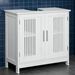 White Bathroom Under Sink Cabinet Vanity Unit With Adjustable Shelf Space Saver_maomaolike.com