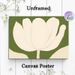 White Tulip Painting Poster, Minimalist Muted-tone Floral Poster, Soft Elegant Botanical Artwork, Ideal For Living Room, Bedroom And Office Decor_maomaolike.com