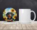 Dachshund In Sunflowers Large Sandstone Coasters Pack Of 4 Absorbent Round Coasters Decor Gifts For Men Or Women, 4 In, Multicolor_maomaolike.com