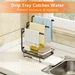 Sink Caddy Sponge Holder, Stainless Steel Kitchen Sink Organizer For Dish Rag Soap Brush,Dishcloth Holder With Drain Pan_maomaolike.com