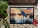 Blue Heron Setting Sun Doormat Front Door Mat Indoor Outdoor Rugs For Entryway, Non Slip Washable Low Pile, 24H X 36W_maomaolike.com