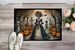 La Catrina Skeleton Spooky Halloween Doormat Front Door Mat Indoor Outdoor Rugs For Entryway, Non Slip Washable Low Pile, 24H X 36W_maomaolike.com