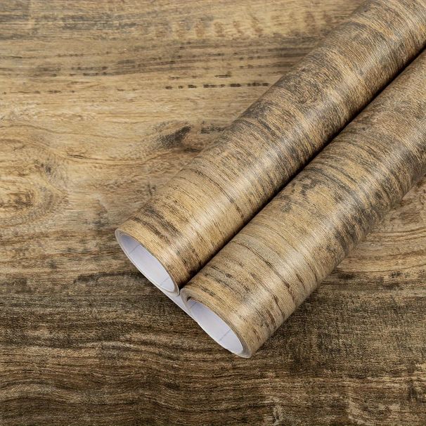 ✅Black Furniture Renovation Stickers Grain Plain PVC Self-Adhesive Wallpaper Wardrobe Modern Waterproof Wood_maomaolike.com