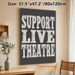 Support Live Theatre Painting Poster, Vintage Distressed Typography Poster, Bold Text Design Expressing Support For Live Performance, Ideal For_maomaolike.com