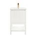 20 Inch Solid Wood Pre-assembled Bathroom Vanity With Adjustable Shelf --White_maomaolike.com