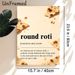 Round Roti Culinary Painting Poster, Warm-toned Minimalist Food-themed Poster, Humorous Culinary Quote Design Ideal For Kitchen And Dining Room Decor_maomaolike.com