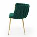 Modern Velvet Dining Chairs Set Of 2, Upholstered Woven Dining Chair With Golden Metal Legs, Upholstered Dining Chairs For Dining Room, Kitchen, Vanity, Living Room_maomaolike.com