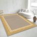 Living Room Rug Large Size Gorgeous Gold Frame Design Bedroom Rug Plush Thickened Machine Washable Thickened Underlay Interior Decorative Rug_maomaolike.com