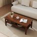 47 Inches Accent Rectangular Coffee Table Open Shelves Design,for Living Room, Bedroom, Study, Reception Room_maomaolike.com