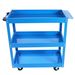 Tool Cart On Wheels, 3 Tier Rolling Mechanic Tool Cart, Heavy Duty Steel Utility Cart W/Lockable Wheels, 450 LBS Capacity Industrial Service Cart For Garage, Warehouse, Workshop (blue)_maomaolike.com