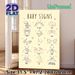 Baby Signs Painting Poster, Warm-toned Minimalist Line Art Poster, Clear Gesture Guides To Support Early Communication, Ideal For Home Living Spaces_maomaolike.com