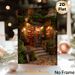 Cozy Bookstore Painting Poster, Warm-toned Vintage Enchanted Street Scene Poster, Inviting Nostalgic Ambience, Ideal For Home Study, Living Room_maomaolike.com