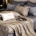 American Style Light Luxury High-End Yarn-Dyed Jacquard Four-Piece Set Silky Soft Naked Sleep Duvet Cover Bed Sheet Bedding_maomaolike.com
