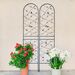 2 Pack Metal Garden Trellis 86.7" X 19.7" Rustproof Trellis For Climbing Plants Outdoor Flower Support Bird Deco Black_maomaolike.com