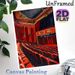Vintage Theater Auditorium Painting Poster, Rich-toned Classic Ornate Theater Interior Poster, Elegant Nostalgic Decor Ideal For Home Theater, Living_maomaolike.com