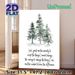 Snowy Pine Trees With Serenity Prayer Painting Poster, Soft Watercolor Winter Forest Scene Poster, Soothing Inspirational Quote Decor For Living Room_maomaolike.com