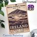 Royal County Down Golf Club Painting Poster, Vintage Sepia-toned Retro Golf Course & Mountain View Poster, Nostalgic Golf-themed Decor For Home, Golf_maomaolike.com