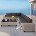 7-Piece Outdoor Patio Furniture Sets, All-Weather Wicker Rattan Sectional Sofa, Modern Two Glass Coffee Table And Washable Seat Cushion (Grey White-Gray)_maomaolike.com
