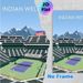 Indian Wells Tennis Stadium Painting Poster, Stylized Minimalist Graphic Poster, Vibrant Tennis Court Scene With Snow-capped Mountains Backdrop_maomaolike.com
