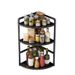 Kitchen Storage Countertop Triangle Corner Spice Organizer Multi-Functional Seasoning Rack_maomaolike.com